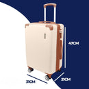 Mala de Bordo 10kg com Frasqueira Bagagem de Mão Expansivel Aprovada ANAC com 4 Rodas duplas 360° Cadeado AntiFurto TSA Mala de Viagem Alça Lateral com Divisória, Leve Resistente (Rosa)