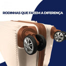 Mala de Bordo 10kg com Frasqueira Bagagem de Mão Expansivel Aprovada ANAC com 4 Rodas duplas 360° Cadeado AntiFurto TSA Mala de Viagem Alça Lateral com Divisória, Leve Resistente (Rosa)