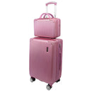 Mala de Bordo 10kg com Frasqueira Bagagem de Mão Expansivel Aprovada ANAC com 4 Rodas duplas 360° Cadeado AntiFurto TSA Mala de Viagem Alça Lateral com Divisória, Leve Resistente (Rosa)