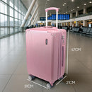 Mala de Bordo 10kg com Frasqueira Bagagem de Mão Expansivel Aprovada ANAC com 4 Rodas duplas 360° Cadeado AntiFurto TSA Mala de Viagem Alça Lateral com Divisória, Leve Resistente (Rosa)
