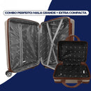 Mala de Bordo 10kg com Frasqueira Bagagem de Mão Expansivel Aprovada ANAC com 4 Rodas duplas 360° Cadeado AntiFurto TSA Mala de Viagem Alça Lateral com Divisória, Leve Resistente (Rosa)