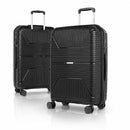 Mala Grande 23kg em Polipropileno Ultra Resistente, Rodas Duplas 360º, Cadeado 3 Dígitos Personalizável Sestini PP Prime Preto de Viagem (Grande)