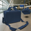 Mala de Bordo 10kg com Frasqueira Bagagem de Mão Expansivel Aprovada ANAC com 4 Rodas duplas 360° Cadeado AntiFurto TSA Mala de Viagem Alça Lateral com Divisória, Leve Resistente (Rosa)