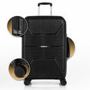 Mala Grande 23kg em Polipropileno Ultra Resistente, Rodas Duplas 360º, Cadeado 3 Dígitos Personalizável Sestini PP Prime Preto de Viagem (Grande)