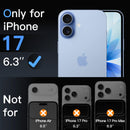 JETech Película de Vidro Temperado para iPhone 17 6,3 Polegadas, Protetor de Tela, Dureza 9H, Instalação Rápida, Amigável ao Case, Pacote com 3