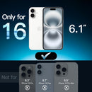 JETech Película de Vidro Temperado para iPhone 17 6,3 Polegadas, Protetor de Tela, Dureza 9H, Instalação Rápida, Amigável ao Case, Pacote com 3