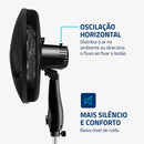 MONDIAL Ventilador Coluna 110V, 40cm, 6 pás, Super Power - VSP-40C-B