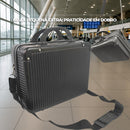 Mala de Bordo 10kg com Frasqueira Bagagem de Mão Expansivel Aprovada ANAC com 4 Rodas duplas 360° Cadeado AntiFurto TSA Mala de Viagem Alça Lateral com Divisória, Leve Resistente (Rosa)