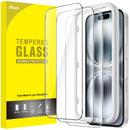 JETech Película de Vidro Temperado para iPhone 17 6,3 Polegadas, Protetor de Tela, Dureza 9H, Instalação Rápida, Amigável ao Case, Pacote com 3