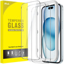 JETech Película de Vidro Temperado para iPhone 17 6,3 Polegadas, Protetor de Tela, Dureza 9H, Instalação Rápida, Amigável ao Case, Pacote com 3