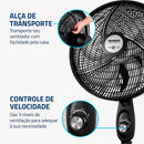 MONDIAL Ventilador Coluna 110V, 40cm, 6 pás, Super Power - VSP-40C-B