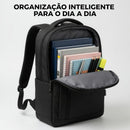 Mochila Executiva Slim para Notebook - Unissex Masculina e Feminina, Impermeável, Antifurto, Reforçada, Saída Cabo USB, Escola, Faculdade, Trabalho, Viagem