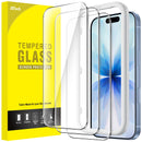 JETech Película de Vidro Temperado para iPhone 17 6,3 Polegadas, Protetor de Tela, Dureza 9H, Instalação Rápida, Amigável ao Case, Pacote com 3