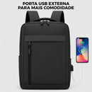 Mochila Executiva Slim para Notebook - Unissex Masculina e Feminina, Impermeável, Antifurto, Reforçada, Saída Cabo USB, Escola, Faculdade, Trabalho, Viagem